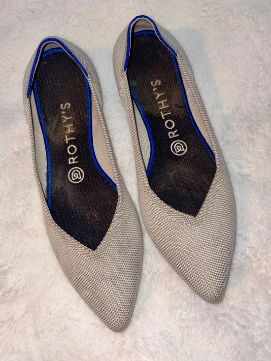 Rothy's Shoes - Rothy’s Pointed Toe Light Grey Flats sz 8.5